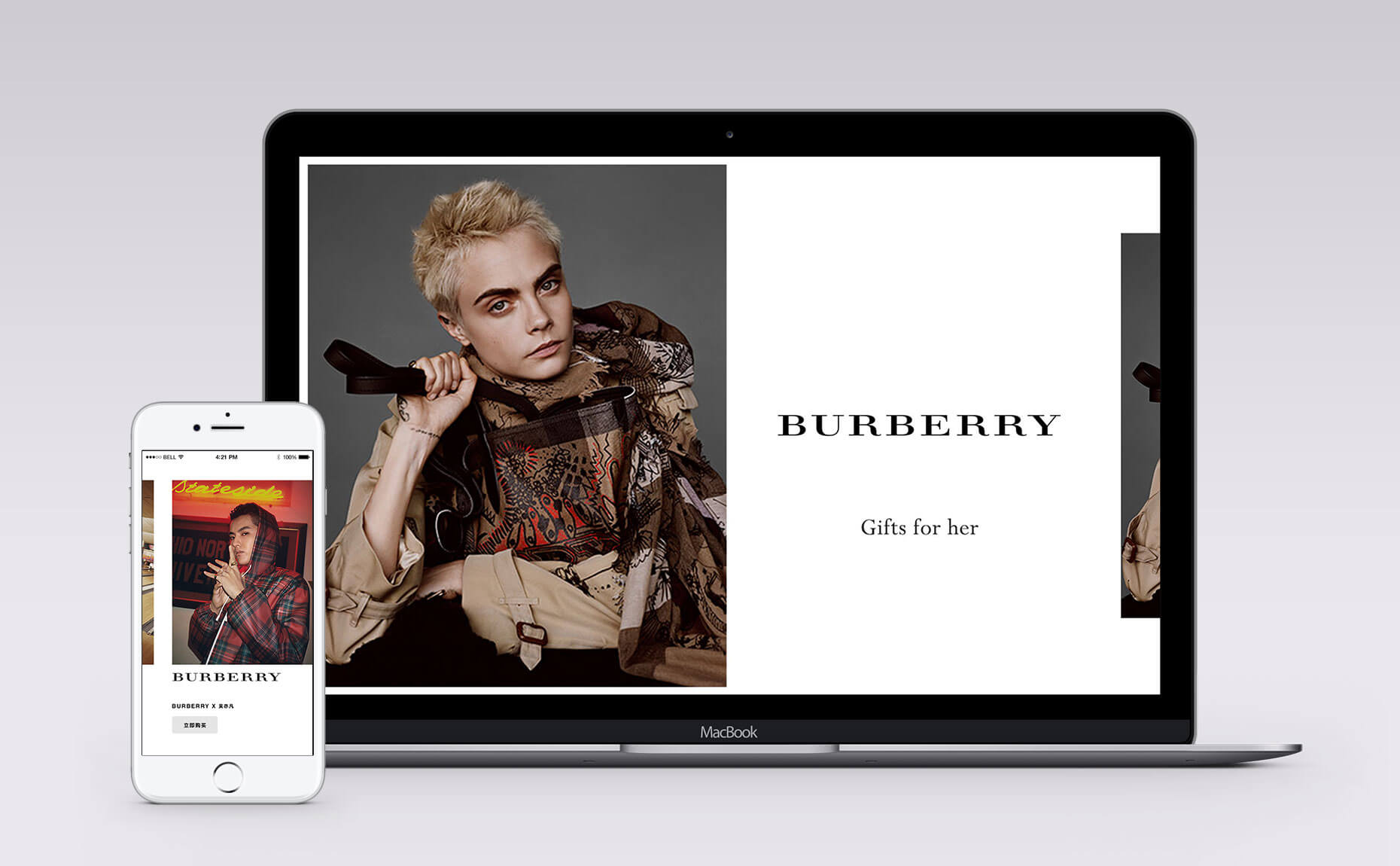 Burberry iPhone and Macbook
